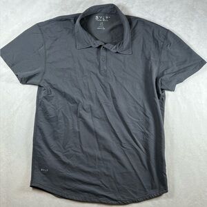 Men’s BYLT Basics XL Drop Lux Gray Performance Stretch Polo Shirt